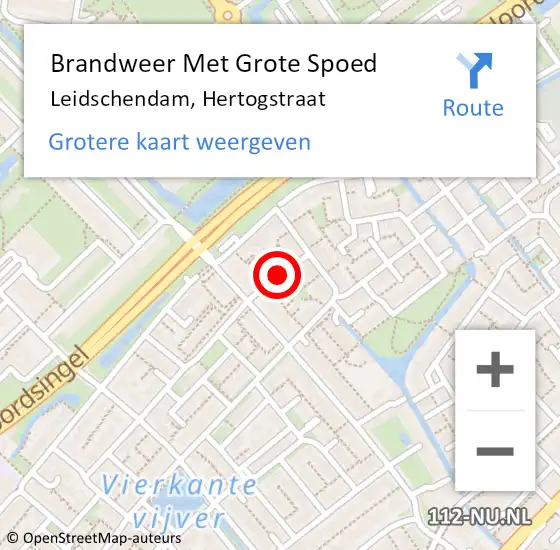 Locatie op kaart van de 112 melding: Brandweer Met Grote Spoed Naar Leidschendam, Hertogstraat op 3 juni 2021 14:55