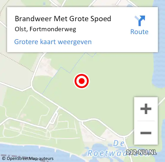 Locatie op kaart van de 112 melding: Brandweer Met Grote Spoed Naar Olst, Fortmonderweg op 3 juni 2021 16:39