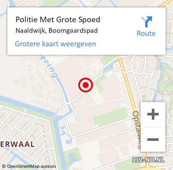 Locatie op kaart van de 112 melding: Politie Met Grote Spoed Naar Naaldwijk, Boomgaardspad op 4 juni 2021 12:28