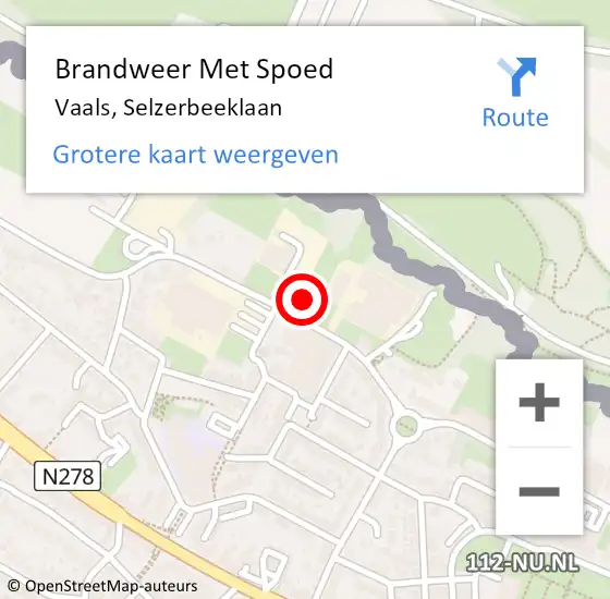 Locatie op kaart van de 112 melding: Brandweer Met Spoed Naar Vaals, Selzerbeeklaan op 4 juni 2021 12:34