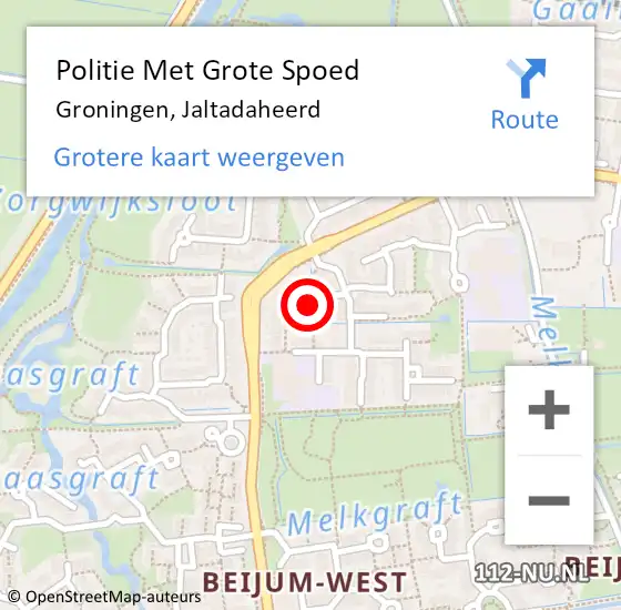 Locatie op kaart van de 112 melding: Politie Met Grote Spoed Naar Groningen, Jaltadaheerd op 4 juni 2021 17:21