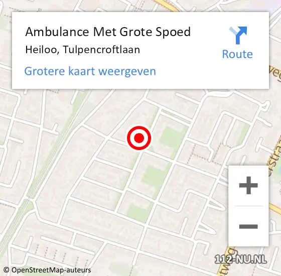 Locatie op kaart van de 112 melding: Ambulance Met Grote Spoed Naar Heiloo, Tulpencroftlaan op 5 juni 2021 09:43
