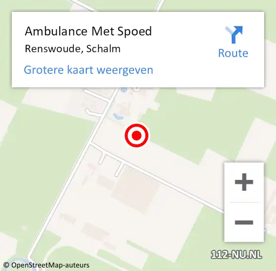 Locatie op kaart van de 112 melding: Ambulance Met Spoed Naar Renswoude, Schalm op 5 juni 2021 17:28