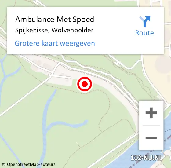 Locatie op kaart van de 112 melding: Ambulance Met Spoed Naar Spijkenisse, Wolvenpolder op 5 juni 2021 19:49