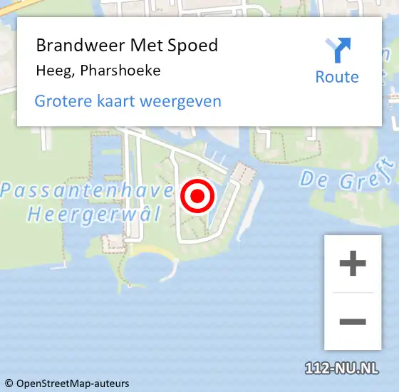 Locatie op kaart van de 112 melding: Brandweer Met Spoed Naar Heeg, Pharshoeke op 5 juni 2021 20:55