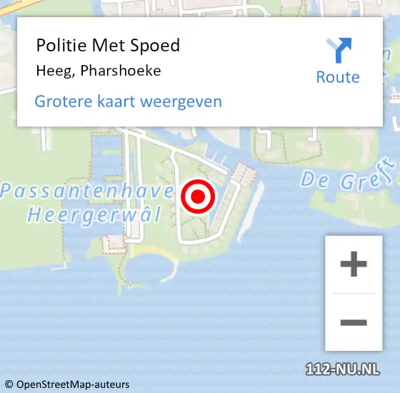 Locatie op kaart van de 112 melding: Politie Met Spoed Naar Heeg, Pharshoeke op 5 juni 2021 20:58