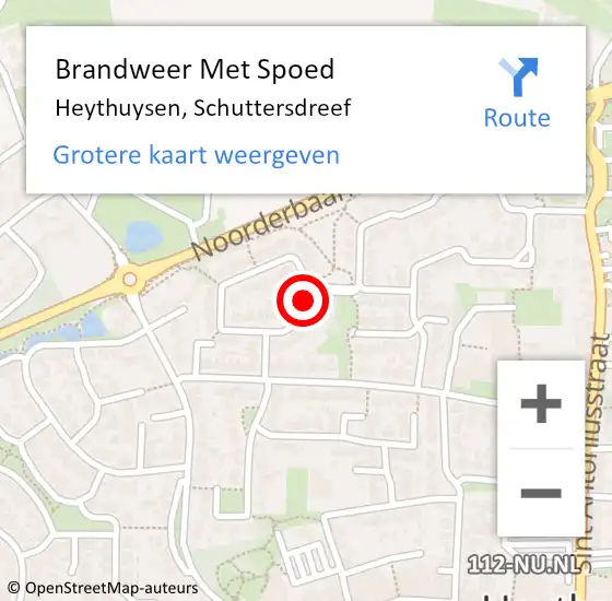 Locatie op kaart van de 112 melding: Brandweer Met Spoed Naar Heythuysen, Schuttersdreef op 6 juni 2021 09:44