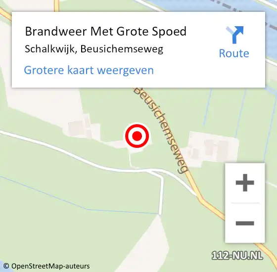 Locatie op kaart van de 112 melding: Brandweer Met Grote Spoed Naar Schalkwijk, Beusichemseweg op 6 juni 2021 11:05