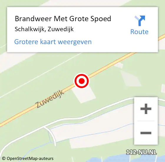 Locatie op kaart van de 112 melding: Brandweer Met Grote Spoed Naar Schalkwijk, Zuwedijk op 6 juni 2021 11:08