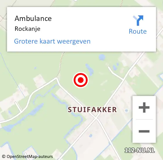 Locatie op kaart van de 112 melding: Ambulance Rockanje op 6 juni 2021 12:57