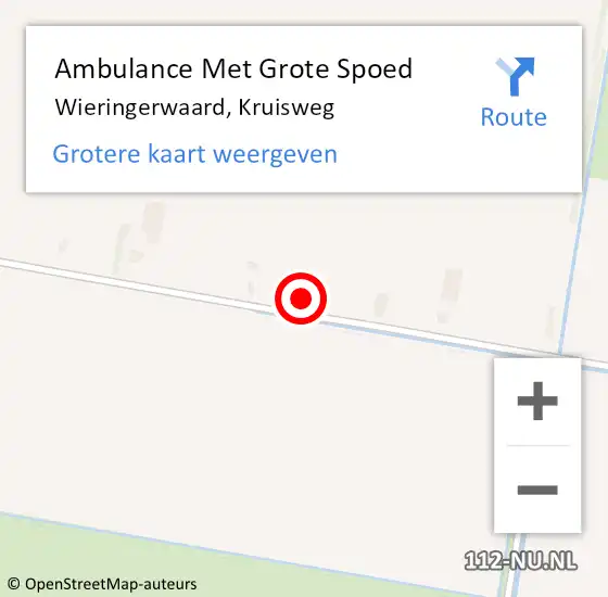 Locatie op kaart van de 112 melding: Ambulance Met Grote Spoed Naar Wieringerwaard, Kruisweg op 6 juni 2021 15:08