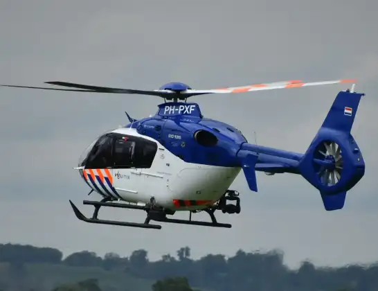 Politiehelikopter onderweg vanuit Rotterdam The Hague Airport | 17 april 2024 13:38