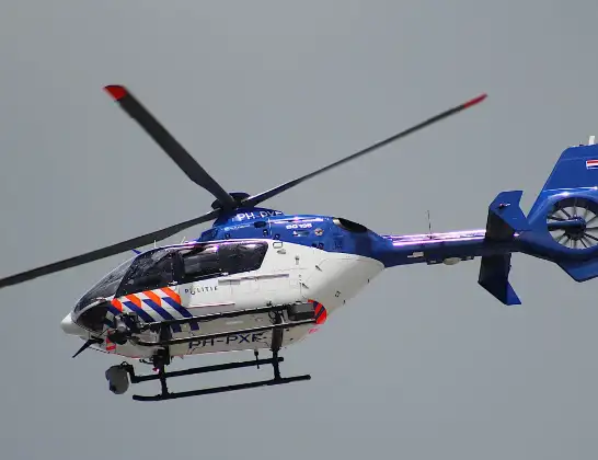 Politiehelikopter onderweg vanuit Rotterdam The Hague Airport | 17 april 2024 19:27