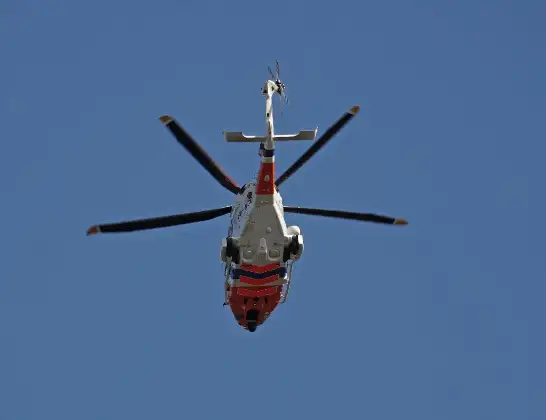 Kustwachthelikopter onderweg vanuit Maasvlakte | 18 april 2024 7:52
