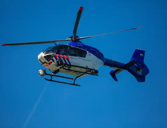 Politiehelikopter onderweg vanuit Vliegveld Midden-Zeeland | 8 mei 2024 15:24