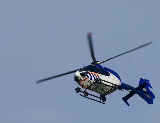 Politiehelikopter onderweg vanuit Maasvlakte Heliport | 17 mei 2024 9:09