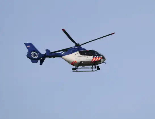 Politiehelikopter onderweg vanuit Rotterdam The Hague Airport | 8 augustus 2024 18:43