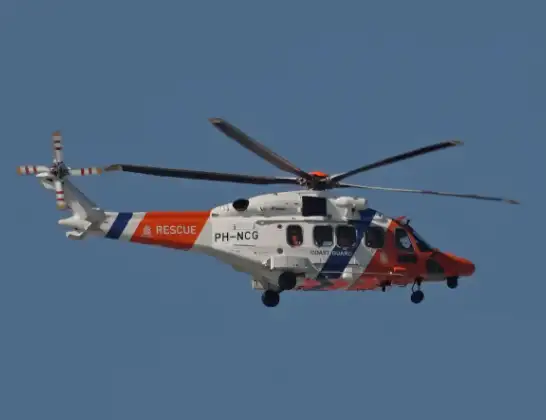 Kustwachthelikopter onderweg vanuit Maasvlakte | 9 januari 2025 10:11