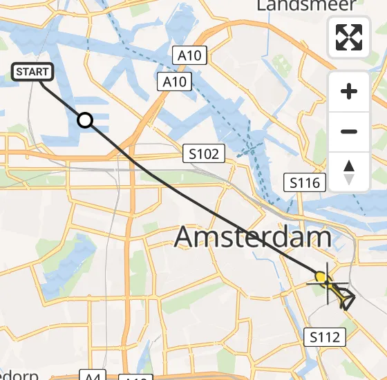 Vlucht Traumahelikopter PH-HVB van Amsterdam Heliport naar Amsterdam op donderdag 28 maart 2024 6:15
