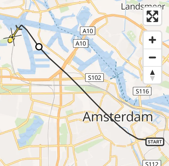 Vlucht Traumahelikopter PH-HVB van Amsterdam naar Amsterdam Heliport op donderdag 28 maart 2024 6:32