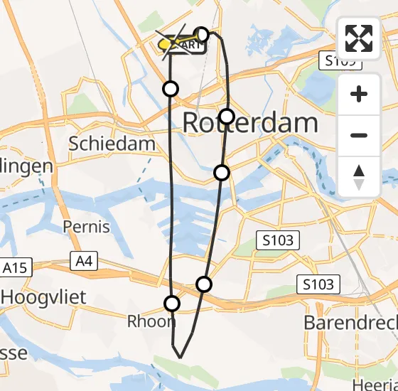 Vlucht Traumahelikopter PH-UMC van Rotterdam The Hague Airport naar Rotterdam The Hague Airport op donderdag 28 maart 2024 15:18