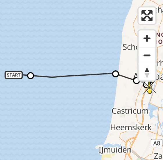 Vlucht Kustwachthelikopter PH-SAR van  naar Alkmaar op vrijdag 29 maart 2024 8:52