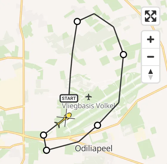 Vlucht Traumahelikopter PH-LLN van Vliegbasis Volkel naar Vliegbasis Volkel op dinsdag 16 april 2024 17:06