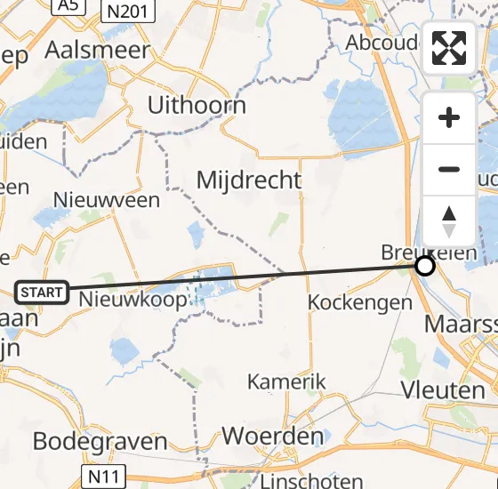 Vlucht Politiehelikopter PH-PXB van Ter Aar naar Nieuwersluis op woensdag 17 april 2024 15:40