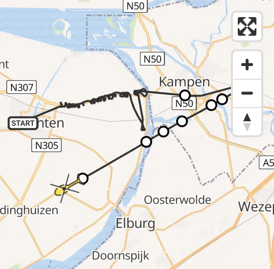 Vlucht Politiehelikopter PH-PXE van Dronten naar Biddinghuizen op woensdag 17 april 2024 16:25