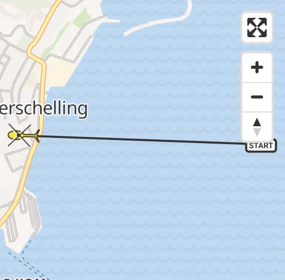 Vlucht Ambulancehelikopter PH-OOP van West-Terschelling naar West-Terschelling op woensdag 17 april 2024 19:37
