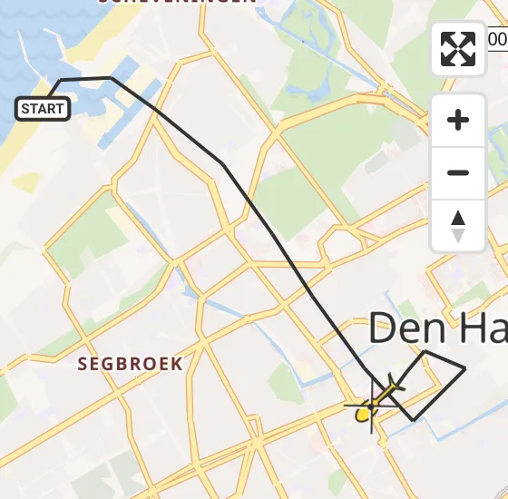 Vlucht Traumahelikopter PH-UMC van Den Haag naar Den Haag op woensdag 17 april 2024 21:48