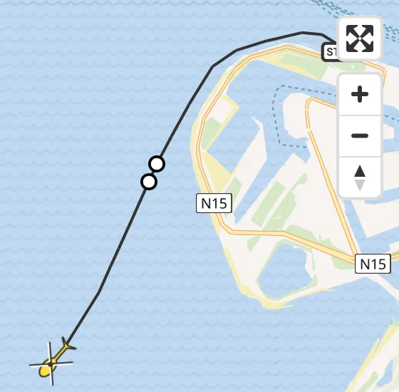 Vlucht Kustwachthelikopter PH-NCG van Maasvlakte naar  op donderdag 18 april 2024 9:24