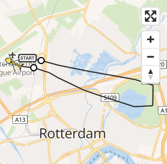 Vlucht Traumahelikopter PH-UMC van Rotterdam The Hague Airport naar Rotterdam The Hague Airport op donderdag 18 april 2024 10:56