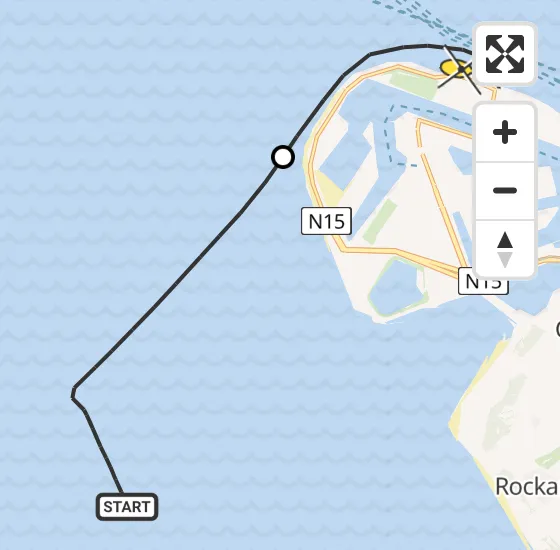 Vlucht Kustwachthelikopter PH-NCG van  naar Maasvlakte op donderdag 18 april 2024 11:17
