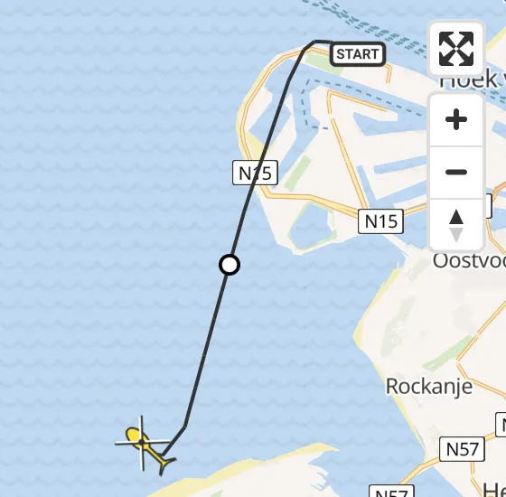 Vlucht Kustwachthelikopter PH-NCG van Maasvlakte naar  op donderdag 18 april 2024 11:36