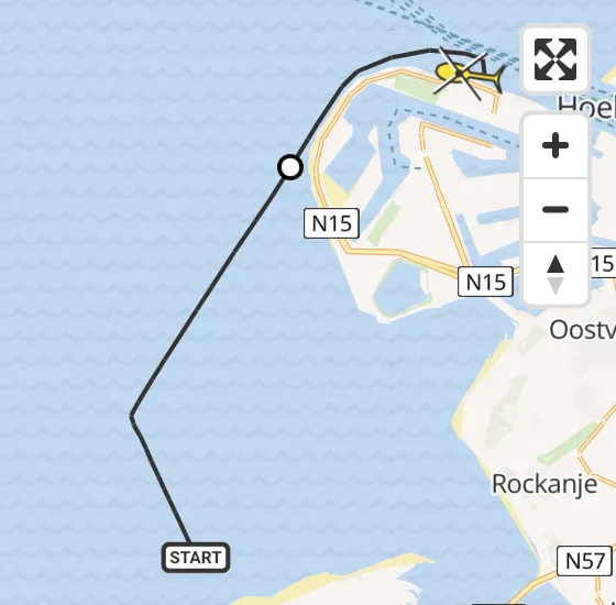 Vlucht Kustwachthelikopter PH-NCG van  naar Maasvlakte op donderdag 18 april 2024 12:04