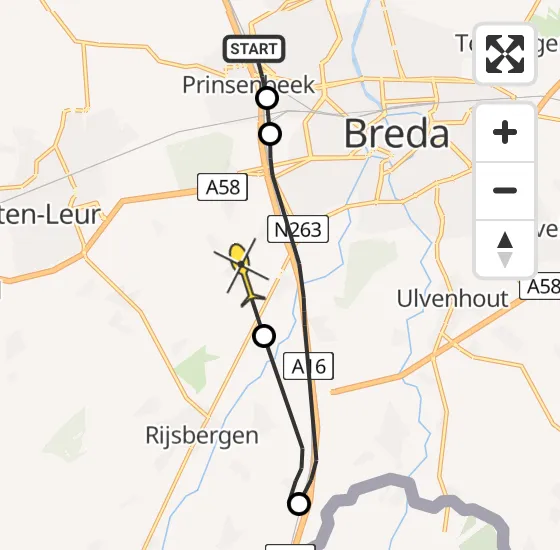 Vlucht Politiehelikopter PH-PXF van Breda naar Breda op donderdag 18 april 2024 17:27