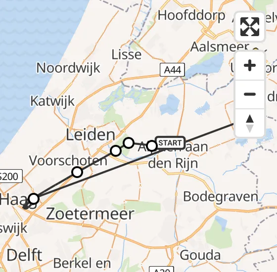 Vlucht Politiehelikopter PH-PXE van Alphen aan den Rijn naar Uithoorn op vrijdag 19 april 2024 15:31