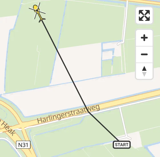 Vlucht Ambulancehelikopter PH-OOP van Leeuwarden naar Leeuwarden op vrijdag 19 april 2024 19:26