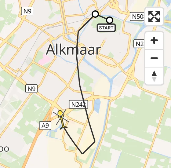 Vlucht Traumahelikopter PH-TTR van Alkmaar naar Alkmaar op vrijdag 19 april 2024 23:57