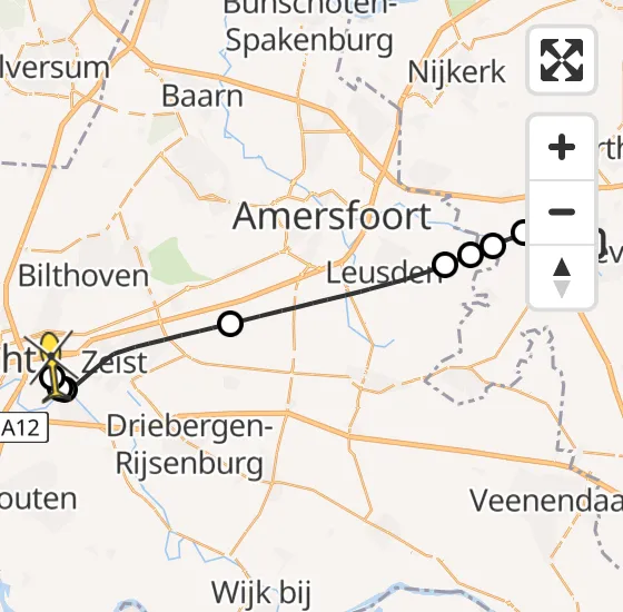 Vlucht Traumahelikopter PH-LLN van Barneveld naar Universitair Medisch Centrum Utrecht op zaterdag 20 april 2024 13:16