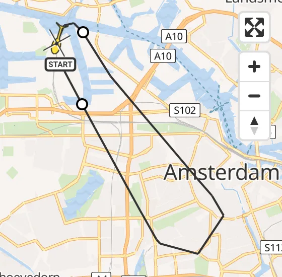 Vlucht Traumahelikopter PH-TTR van Amsterdam Heliport naar Amsterdam Heliport op dinsdag 23 april 2024 12:52