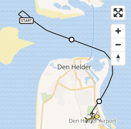 Vlucht Kustwachthelikopter PH-BSR van Den Hoorn naar Vliegveld De Kooy op vrijdag 26 april 2024 9:10