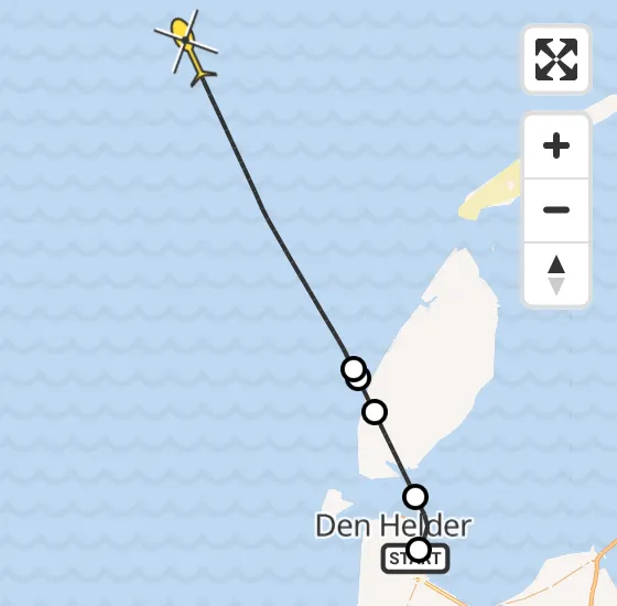 Vlucht Kustwachthelikopter PH-BSR van Vliegveld De Kooy naar  op vrijdag 26 april 2024 10:02