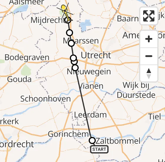 Vlucht Politiehelikopter PH-PXA van Aalst naar Vinkeveen op zaterdag 27 april 2024 11:38