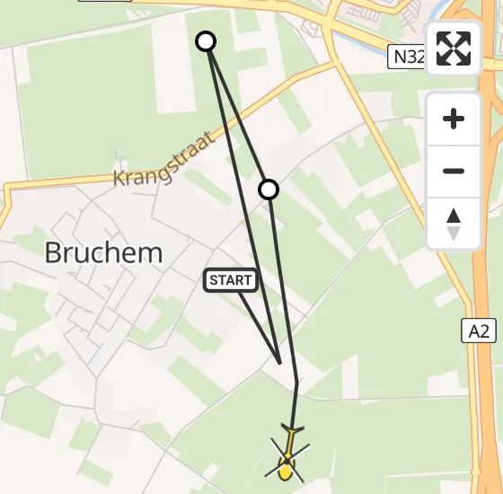 Vlucht Politiehelikopter PH-PXZ van Bruchem naar Bruchem op zondag 28 april 2024 10:30