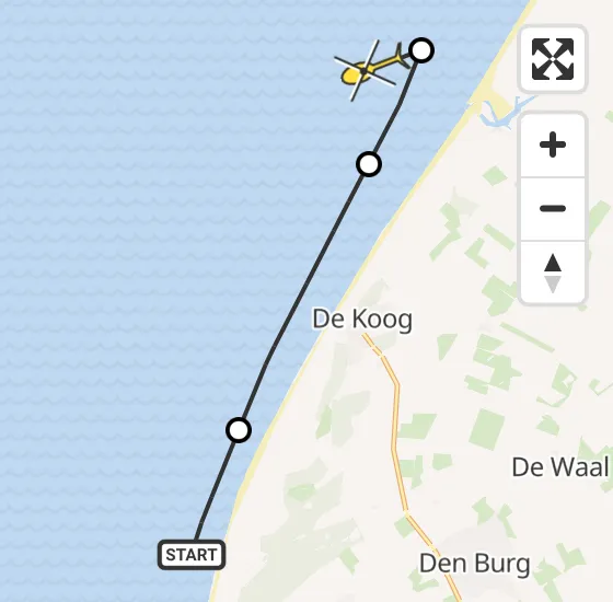 Vlucht Politiehelikopter PH-PXZ van Den Burg naar  op maandag 29 april 2024 10:32