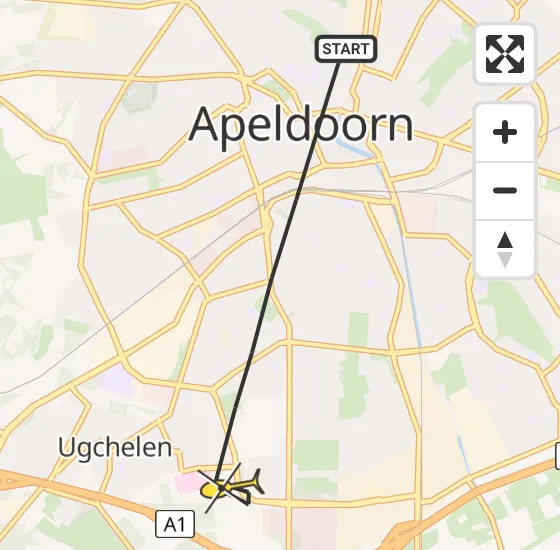 Vlucht Traumahelikopter PH-LLN van Apeldoorn naar Apeldoorn op maandag 29 april 2024 17:48