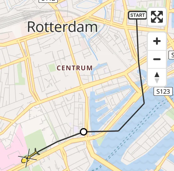 Vlucht Traumahelikopter PH-TTR van Rotterdam naar Erasmus MC op maandag 29 april 2024 18:46
