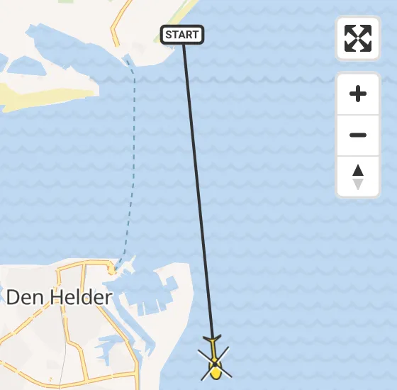 Vlucht Ambulancehelikopter PH-OOP van Den Hoorn naar Den Helder op woensdag 1 mei 2024 14:55